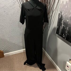 🌺VENUS SHORT SLEEVE BLACK COLD SHOULDER JUMPSUIT SIZE X-LARGE🌺